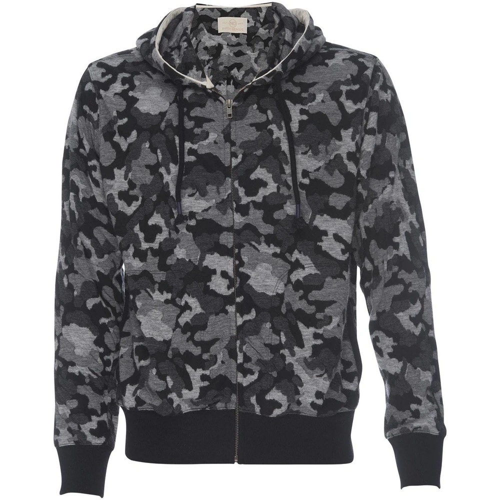 Nifty Genius ‘Cassius’ Camouflage Zip-Up Sweater - size Large